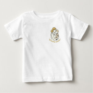 Camiseta De Bebé Arte de línea minimalista de Mama agradecida y beb
