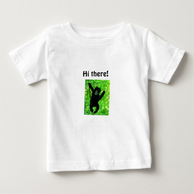 Camiseta De Bebé Arte de mono de gorila (Anverso)