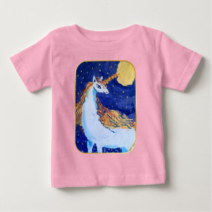 Camiseta De Bebé "Arte de niños" de Unicornio