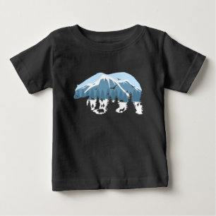 Camiseta De Bebé Arte de osos polares salvajes de la naturaleza mon