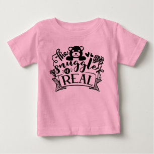 Camiseta De Bebé Arte de palabras divertido y real