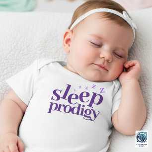 Camiseta De Bebé Arte de palabras prodigio del sueño lindo