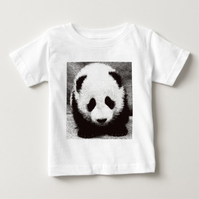 Camiseta De Bebé Arte de Panda (Anverso)