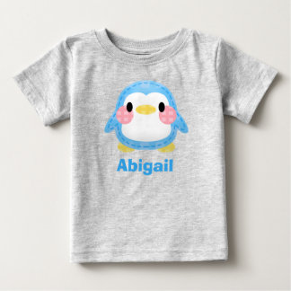 Camiseta De Bebé Arte de pingüino personalizado con estilo de patch