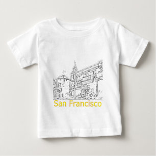 Camiseta De Bebé Arte de San Francisco 1986 Dibujo de Zazzle MUSEUM