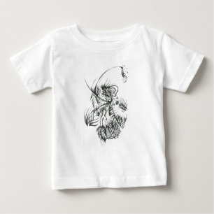 Camiseta De Bebé Arte de tatuaje tribal abstracto abeja negro blanc