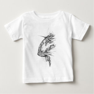 Camiseta De Bebé Arte de tatuaje tribal abstracto blanco negro 110