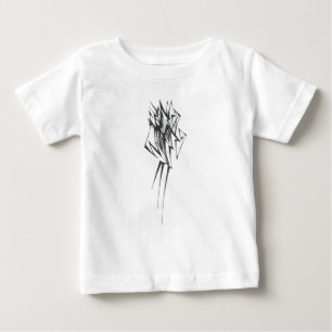 Camiseta De Bebé Arte de Tatuaje Tribal Abstracto Blanco y Negro en