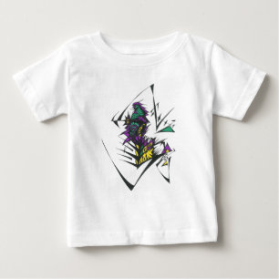 Camiseta De Bebé Arte de tatuaje tribal abstracto colorido verde