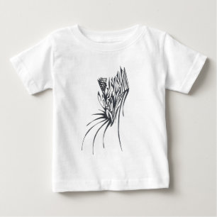 Camiseta De Bebé Arte de Tatuaje Tribal Abstracto Cono Blanco Negro