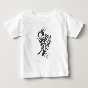 Camiseta De Bebé Arte de tatuaje tribal abstracto negro blanco
