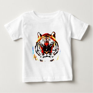 Camiseta De Bebé Arte de Tigre Salvaje