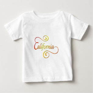 Camiseta De Bebé Arte de tipografía de California