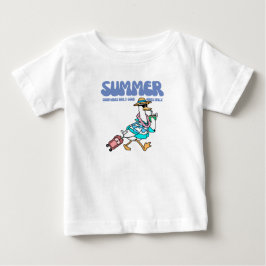Camiseta De Bebé Arte de vacaciones de pato de buenos vibras de ver