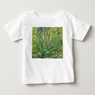 Camiseta De Bebé arte de Van Gogh  Lirios, reproducción acrílica