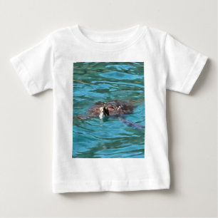 Camiseta De Bebé Arte de vida silvestre de la tortuga marina Logger
