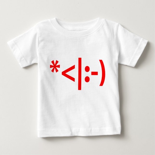 Camiseta De Bebé Arte del texto de Navidad ASCII del Emoticon del (Anverso)