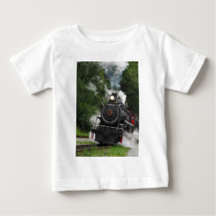 Camiseta De Bebé arte del tren de trenes de vapor de la estación de
