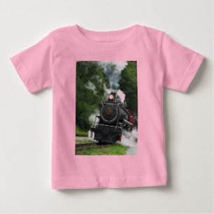 Camiseta De Bebé arte del tren de trenes de vapor de la estación de