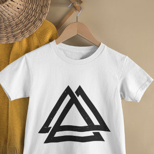 Camiseta De Bebé Arte del triángulo de vialidad de la nuez de avell