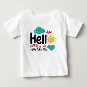 Camiseta De Bebé Arte dibujado a mano ligera - Hola Sunshine Textos