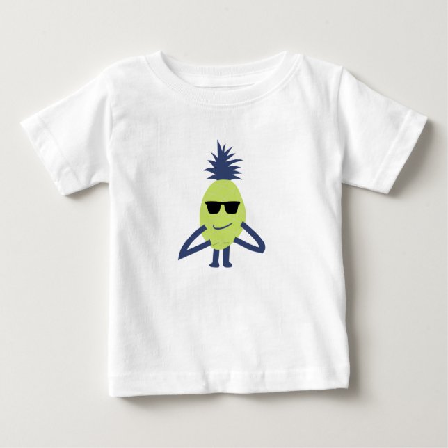 Camiseta De Bebé Arte divertido de piña (Anverso)