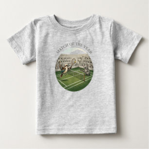 Camiseta De Bebé Arte divertido del partido de tenis entre cucaburr