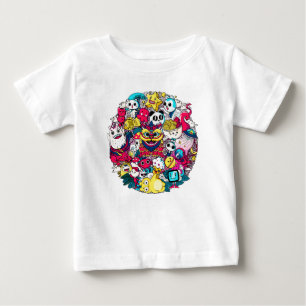 Camiseta De Bebé Arte Doodle Japonés