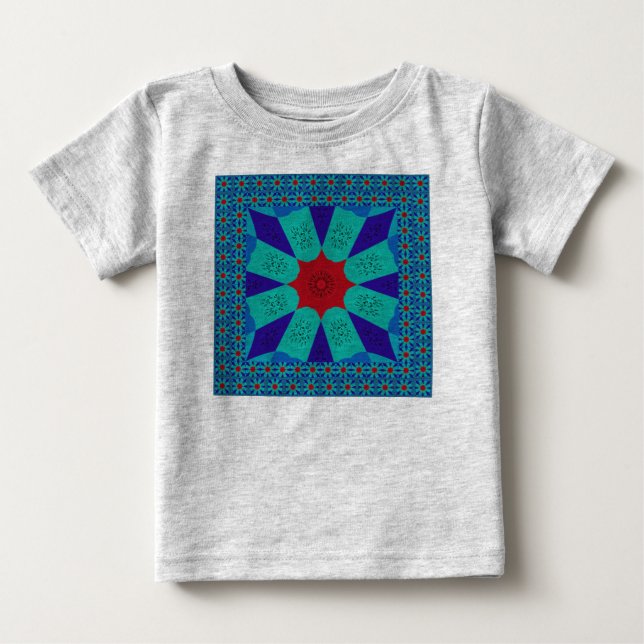 Camiseta De Bebé Arte Egipcio Antiguo: Una Mandala Vibrante. (Anverso)