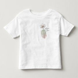 Camiseta De Bebé Arte floral minimalista Bloom Slow