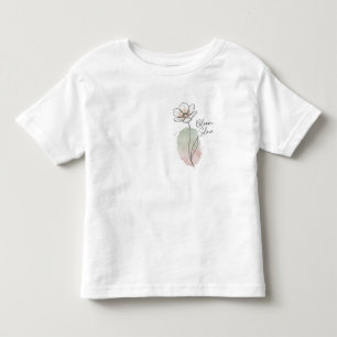 Camiseta De Bebé Arte floral minimalista Bloom Slow