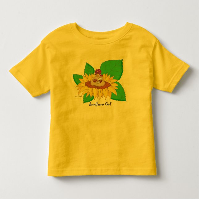 Camiseta De Bebé Arte folclórico ucraniano Chica del girasol (Anverso)