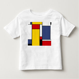 Camiseta De Bebé Arte Geométrico Moderno Inspirado En Mondria