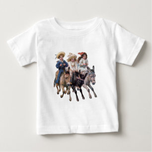 Camiseta De Bebé Arte infantil de caballo pony antiguo