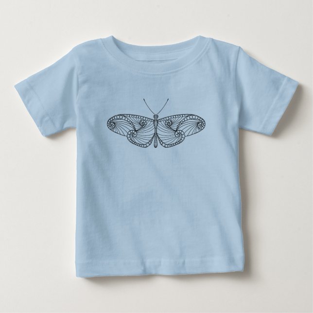 Camiseta De Bebé Arte inspirado de la mariposa (Anverso)