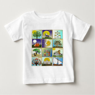 Camiseta De Bebé Arte Judaica 12 Tribus de Israel