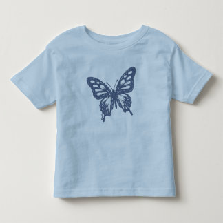 Camiseta De Bebé Arte minimalista de mariposa azul por Papil