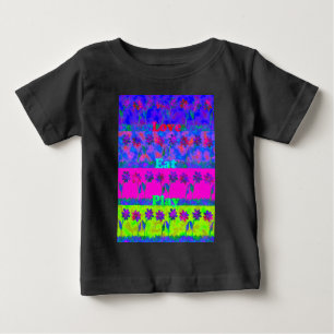 Camiseta De Bebé Arte motivador y vibrante de "Come, ama y juega"