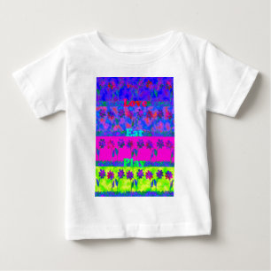 Camiseta De Bebé Arte motivador y vibrante de "Come, ama y juega"