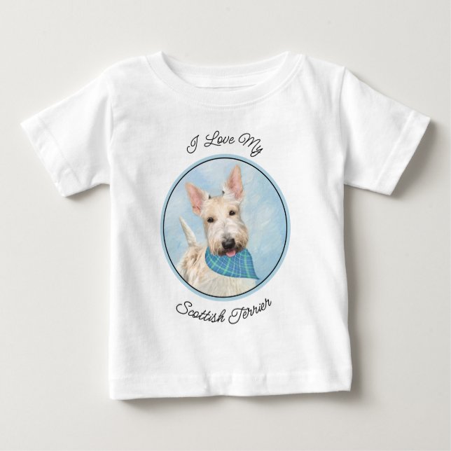 Camiseta De Bebé Arte original de pintura de perros de cerdo de Whe (Anverso)