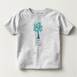 Camiseta De Bebé Arte perpetuo del árbol verde azul "en crecimiento