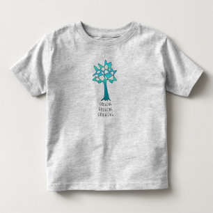 Camiseta De Bebé Arte perpetuo del árbol verde azul "en crecimiento
