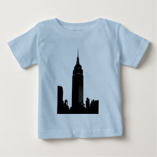 Camiseta De Bebé Arte pop blanco y negro en Nueva York