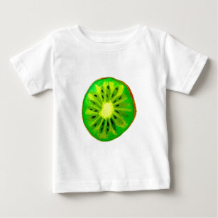Camiseta De Bebé Arte pop color de la fruta kiwi brillante agua ori
