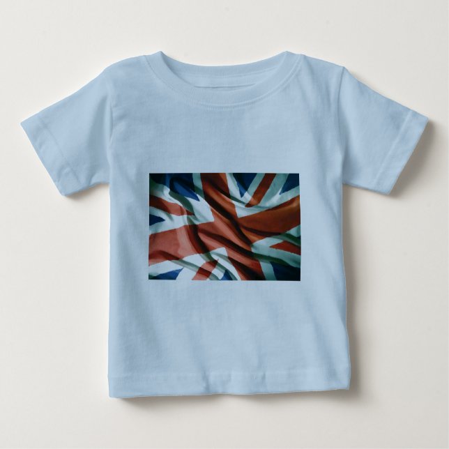 Camiseta De Bebé Arte pop de bandera británica (Anverso)