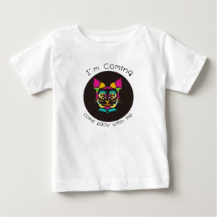 Camiseta De Bebé arte pop de gato