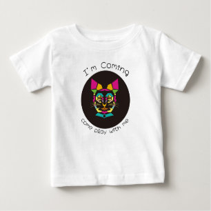 Camiseta De Bebé arte pop de gatos