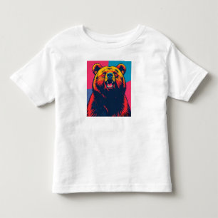Camiseta De Bebé Arte pop de oso pardo
