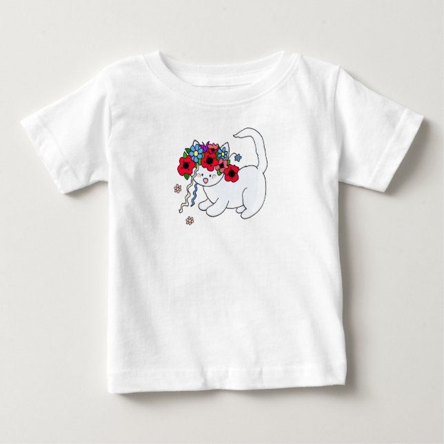 Camiseta De Bebé Arte popular ucraniano del gato (Anverso)