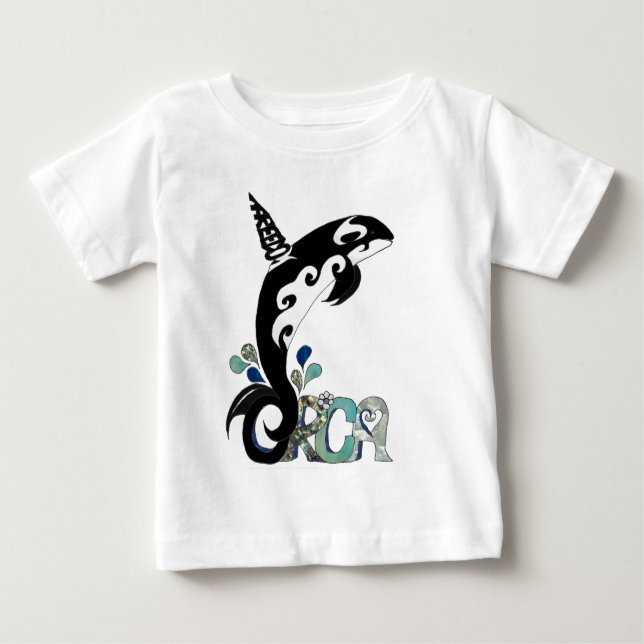 Camiseta De Bebé Arte por la libertad de Orca (Anverso)